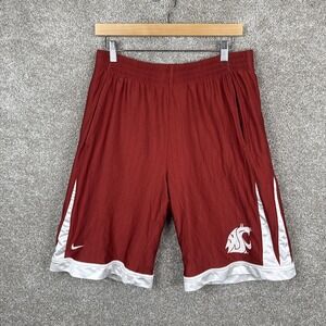 Nike NCAA Washington‎ State Cougars Men's Large Basketball Shorts Crimson Red